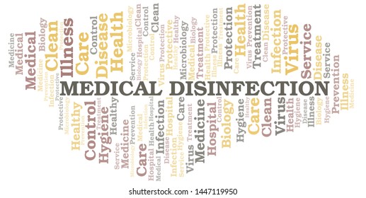 Medical Disinfection word cloud vector made with text only