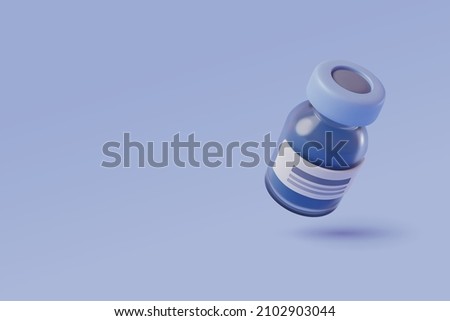Medical disposable realistic bottle, Vaccine injection Concept. Eps 10 Vector.