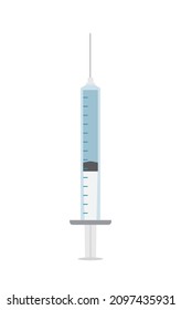 Medical disposable syringe with needle, suitable for vaccine injection, vaccination, plastic syringe with needle, vector