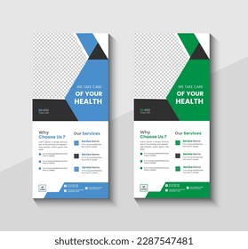 Medical dl flyer rack card design template