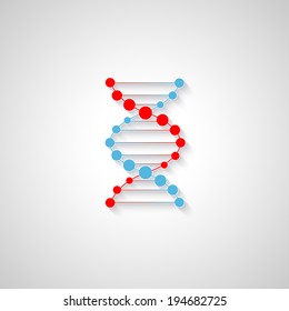 Medical Dna Connection Spiral Vector Infographic  Icon Element