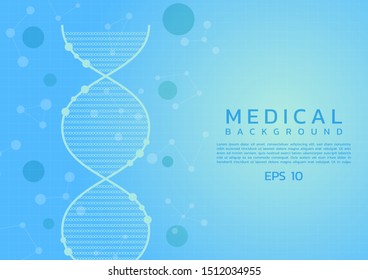 Science Template Wallpaper Banner Dna Molecules Stock Vector (Royalty ...