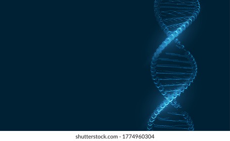 medical dna structure background with text space