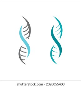 Plantilla de ilustración de diseño de icono de ADN médico