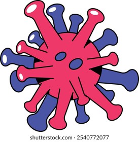 Medical DNA Virus Cell Illustration
