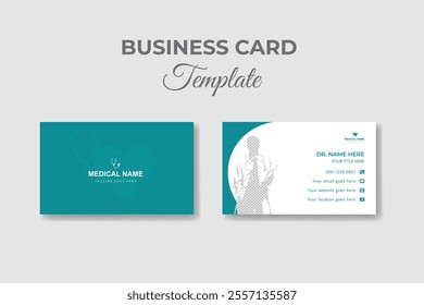 Medical doctor business card design set collection