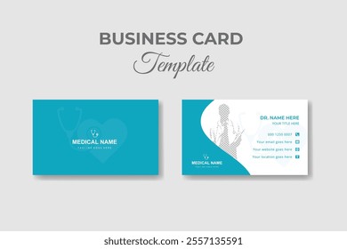 Medical doctor business card design set collection