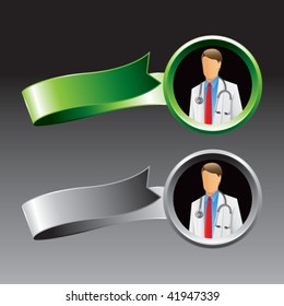 medical doctor green and gray ribbons