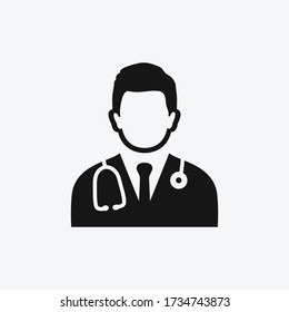 Medical Doctor Physician Icon Stethoscope Sign Stock Vector (Royalty ...