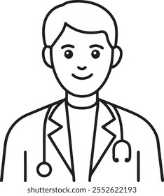 medical doctor icon vector art on transparent background