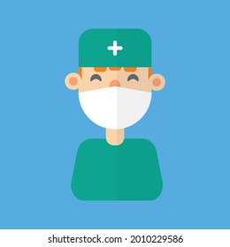 Medical doctor icon vector. Simple doctor icon illustration.