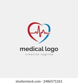 Medical Doctor logo, Medical logo, heart logo, chart logo, 