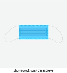 Medical doctor mask regular bacteria protector. Healthcare uniform. isolated vector illustration on white background in flat style 