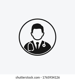 Medical Doctor profile Icon. Editable Vector EPS Symbol Illustration.