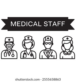 Medical Doctor Set Silhouette Photos free