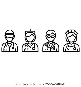 Medical Doctor Set Silhouette Photos free