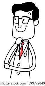 medical doctor. smile. vector illustration.