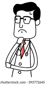 medical doctor. Trouble. vector illustration.