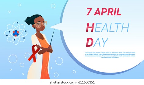 Medical Doctor World Health Day 7 April Global Holiday Concept Flat Vector Illustration