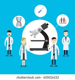 medical doctors and icon vector illustration