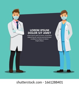 medical doctors team background, healthcare Providers , Vector illustration cartoon character