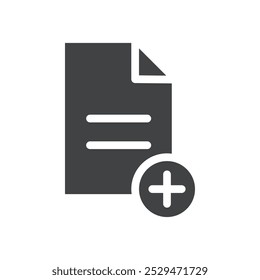 Medical document file icon simple vector symbol