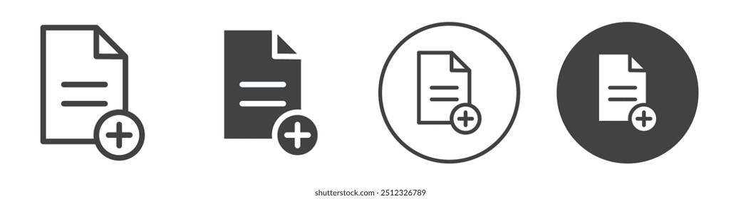 Medical document file icon Vector logo outline