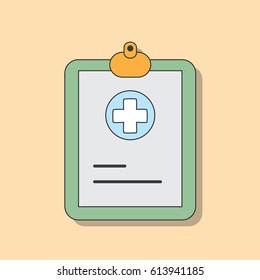 Medical document icon, vector illustration design. Medicine and health care objects.