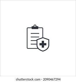 documento médico aislado en elemento de diseño de fondo blanco