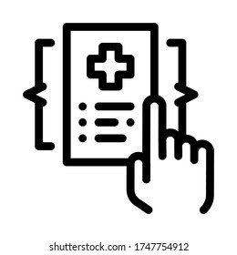 medical document selection icon vector. medical document selection sign. isolated contour symbol illustration