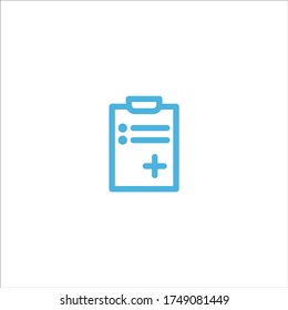 símbolo de señal de documento médico icono de vector plano diseño de imagen de moda símbolo de señalización gráfico simple