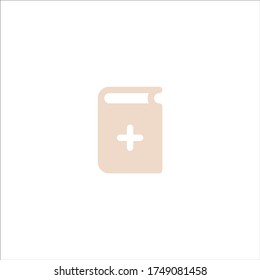 símbolo de señal de documento médico icono de vector plano diseño de imagen de moda símbolo de señalización gráfico simple