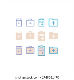 medical document sign icon flat vector logo design trendy illustration signage symbol graphic simple