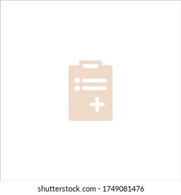medical document sign icon flat vector logo design trendy illustration signage symbol graphic simple