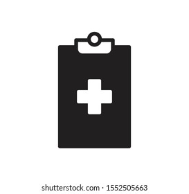 Medical document sign vector icon 