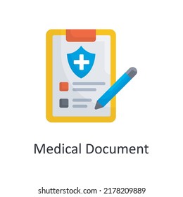 Medical Document vector flat Icon Design illustration. Medical Symbol on White background EPS 10 File