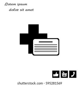 medical documents icon. vector illustration