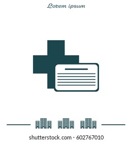 medical documents icon. vector illustration