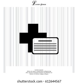 medical documents icon. vector illustration