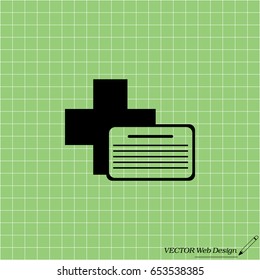 medical documents icon. vector illustration