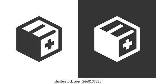 Symbol für medizinische Spende. Symbol für durchgezogene Glyphenserie