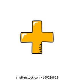 medical doodle icon vector isolated