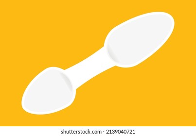 medical double spoon for taking liquid medicine 