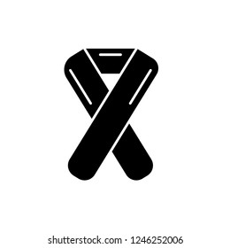 Medical dressing black icon, vector sign on isolated background. Medical dressing concept symbol, illustration 