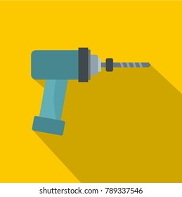 Medical drill icon. Flat illustration of medical drill vector icon for web