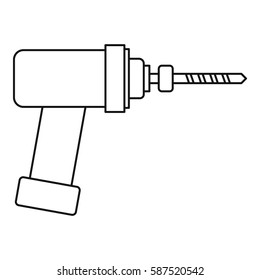 Medical drill icon. Outline illustration of medical drill vector icon for web