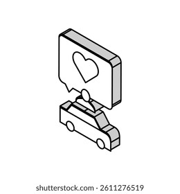 medical driving conditions isometric icon vector. medical driving conditions sign. isolated symbol illustration