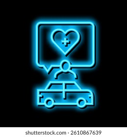 medical driving conditions neon light sign vector. medical driving conditions illustration