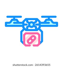 medical drone healthcare innovation color icon vector. medical drone healthcare innovation sign. isolated symbol illustration
