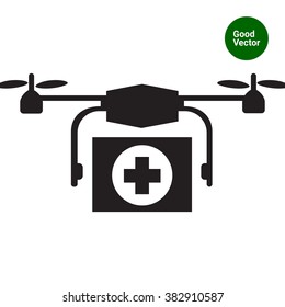 Medical drone icon